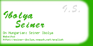 ibolya seiner business card